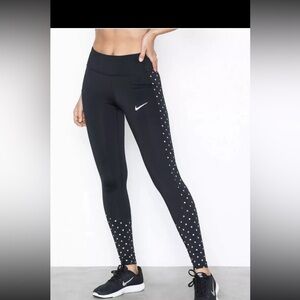 Nike Tights Black, Small, Pockets Polka Dots size XL